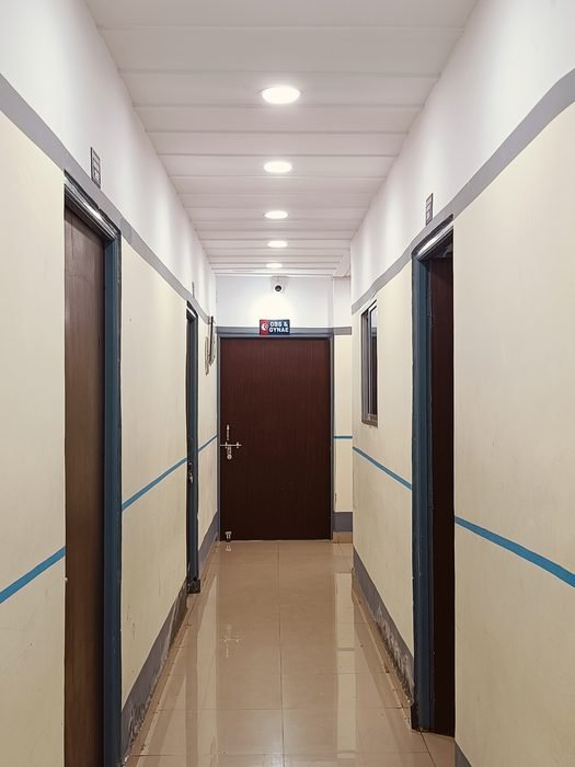 Corridor connecting the ward blocks