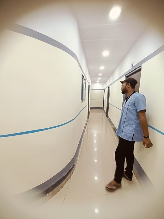 Staff on the ward corridor